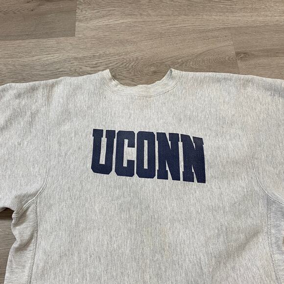 Vintage 90s Uconn Champion Reverse Weave Sweater Men's XL - Picture 2 of 10
